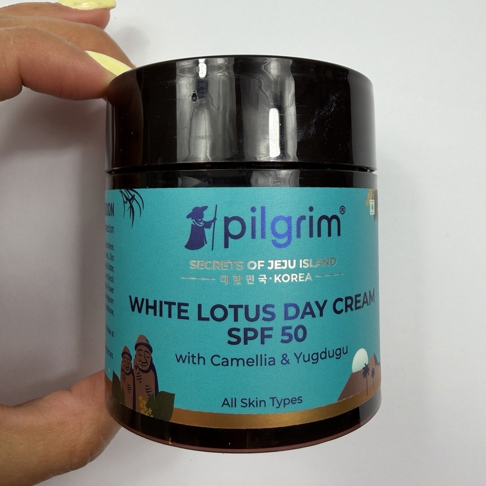 Pilgrim White Lotus Day Cream SPF 50 Camellia Yugdugu 100g Brightening